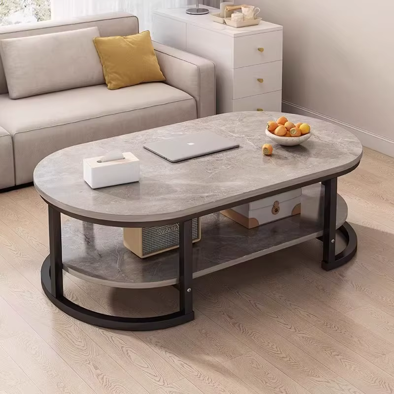 Table basse ovale blanche rangement salle à manger jeux De maquillage Tables basses Design Premium Mesa De Centro De Sala accessoires pour la maison