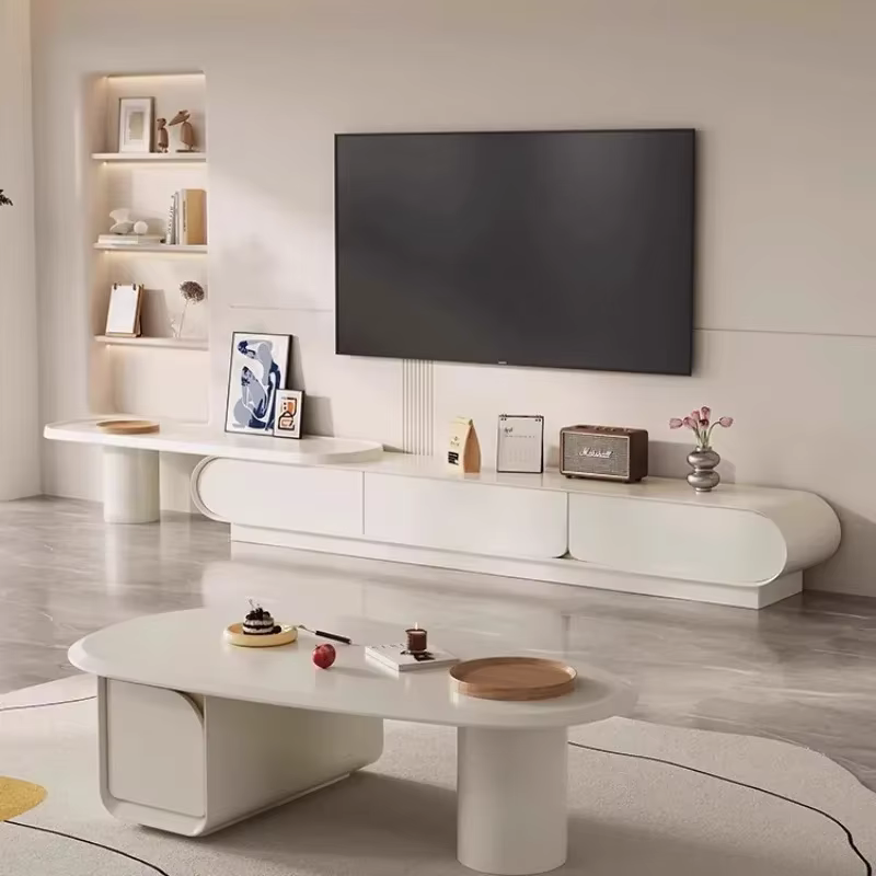 Meuble TV Moderne en Bois Massif