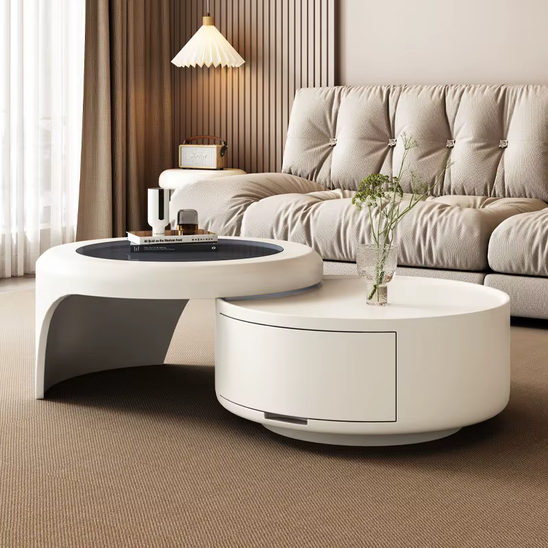 Tables Basses Rondes Blanches
