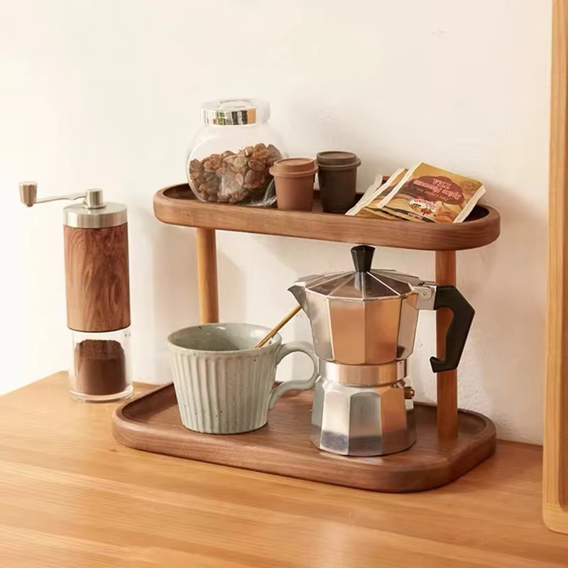 ﹝HOT﹞ Étagère de rangement en bois à 2 niveaux