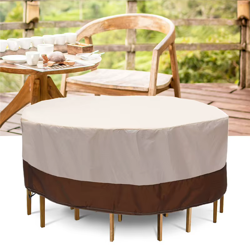 210D Patio Table ronde couvre meubles d'extérieur canapé Protection pluie neige anti-poussière