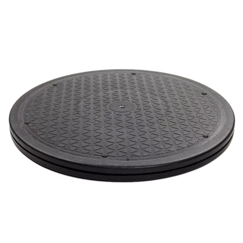 Support en acier à rotation rapide pour moniteur TV, Lazy Susans colorés, forme ronde noire, 12 pouces