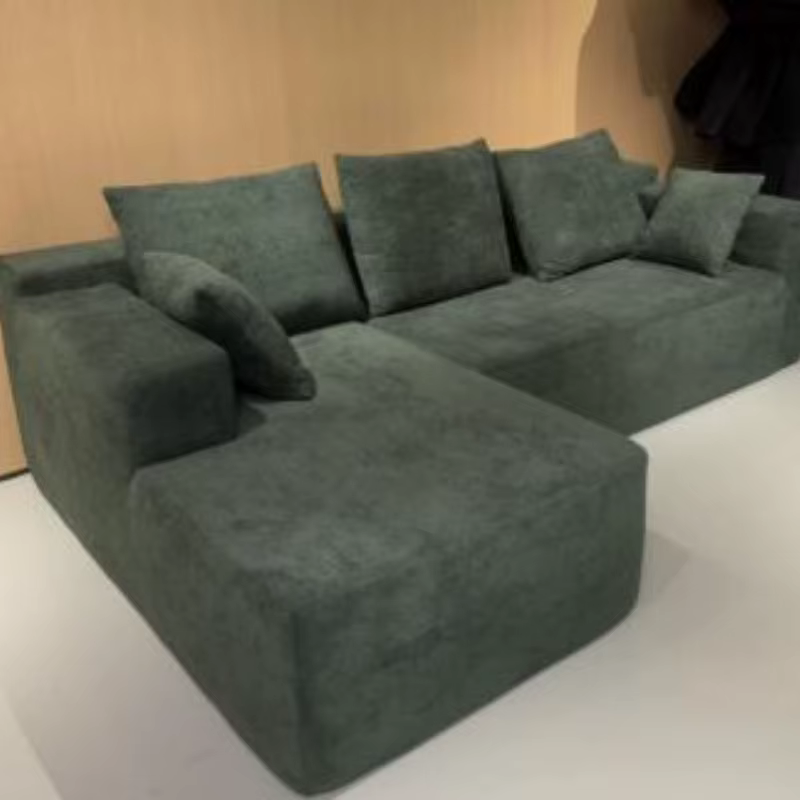 Salon velours côtelé Compression canapé adultes coussin personnalisable coin