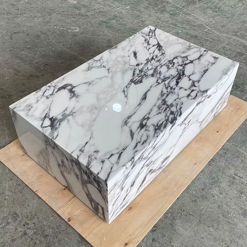 Petite table basse ronde avec tiroirs