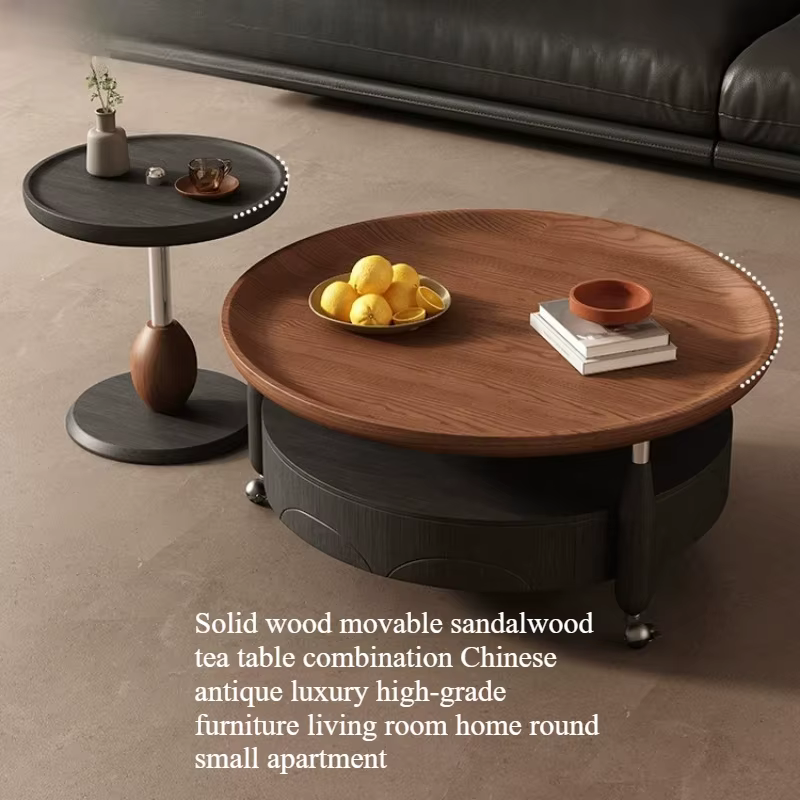 Table basse ronde en bois