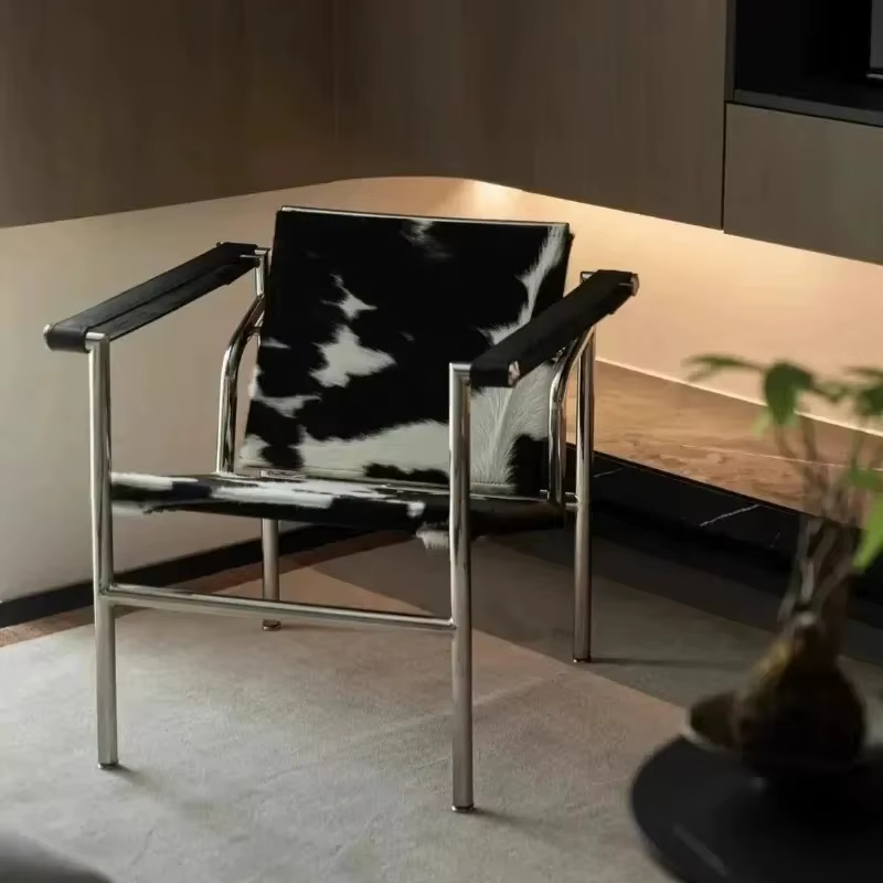 Le Corbusier Style italien canapé simple chaise design Vintage