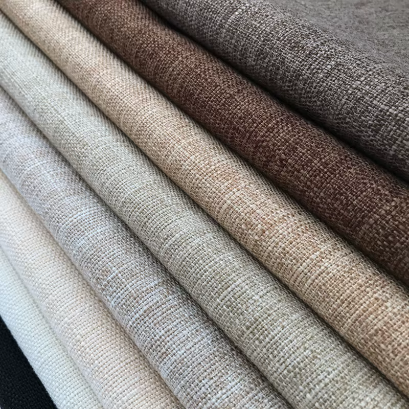 Tissu de canapé en lin épais uni de 148 cm de large
