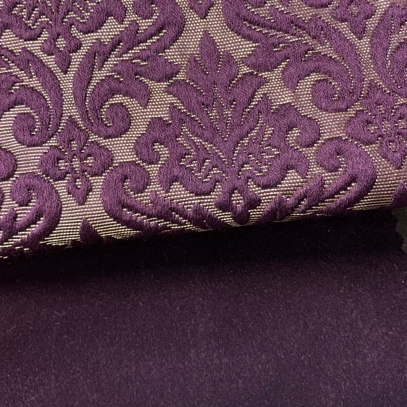 Classique petit damassé violet bleu tissé rembourrage canapé fauteuil meubles intérieur tissu concepteur tissus 140 cm 1 mètre paquet