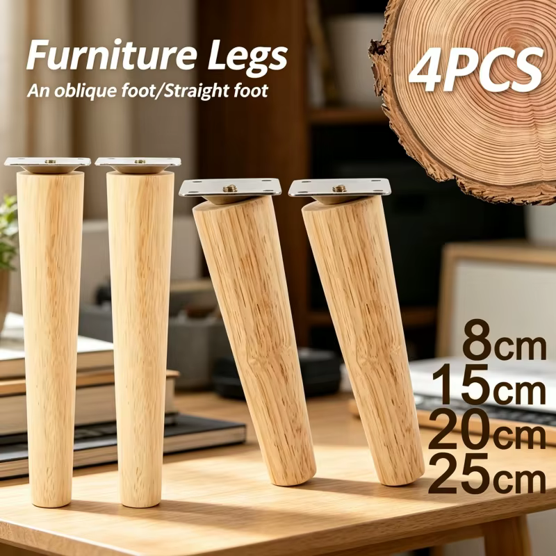 Pieds de meubles en bois massif