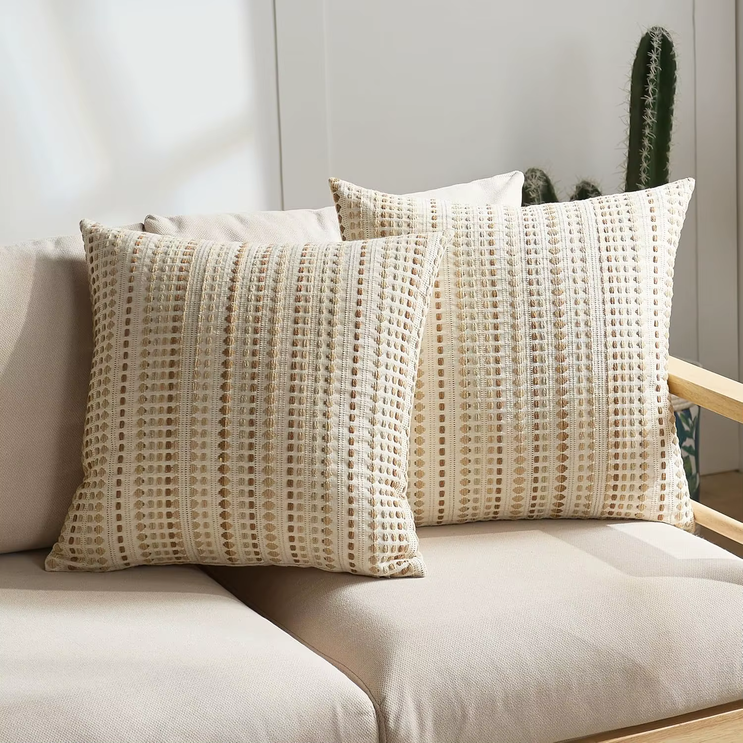 Housses de coussin décoratives kaki