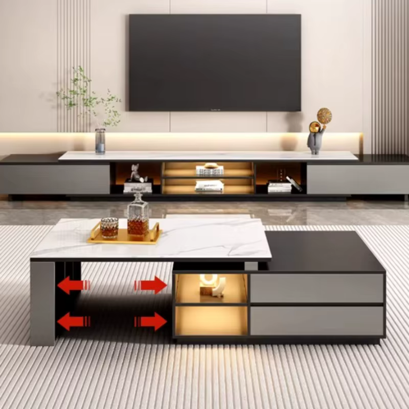 Meuble TV de Luxe Simple avec Vitrine