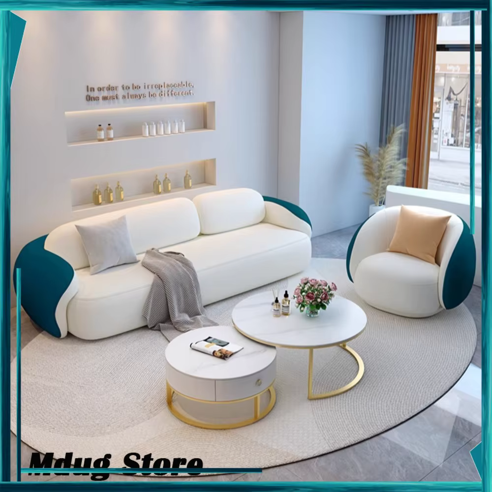Canapé design de luxe salon individuel moderne paresseux canapés bouffée blanc
