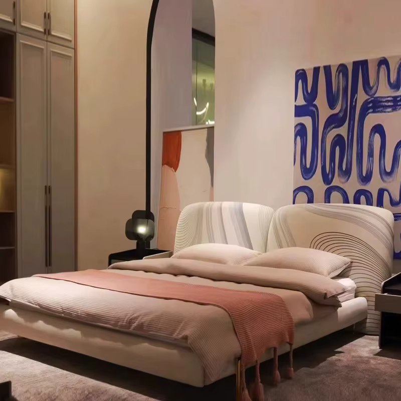 King enfants lit japonais luxe têtes de lit cadre commodes dormir Muebles Para El Hogar chambre meubles accessoires