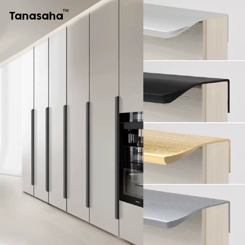 Poignées d'armoire cachées noires