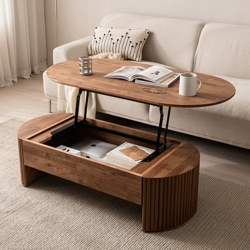 Tables basses rustiques à dessus relevable