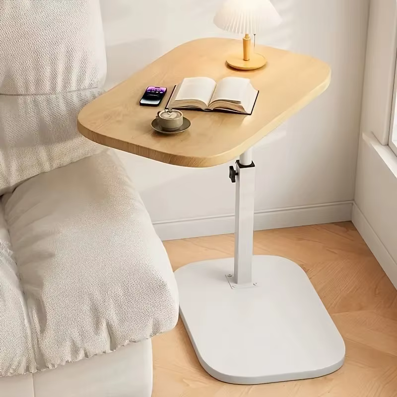 Table réglable en hauteur - avec plateau en bois