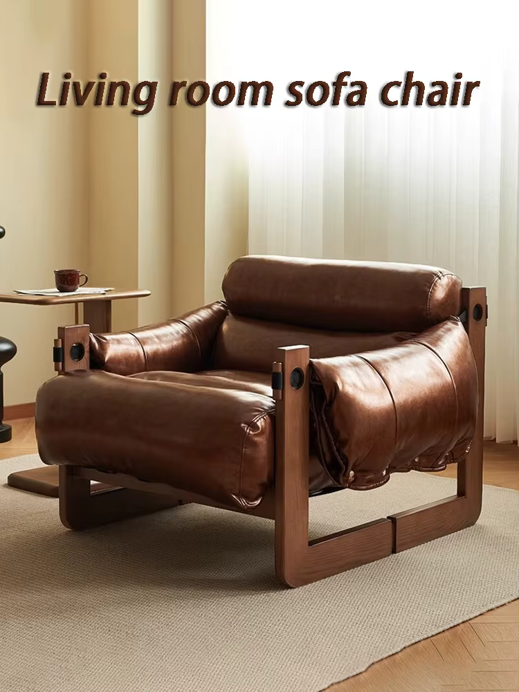 Fauteuil en cuir de luxe pour salon