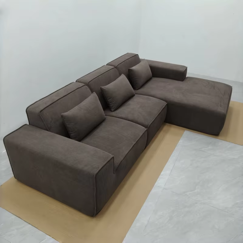 Canapé d'angle confortable de luxe sans structure