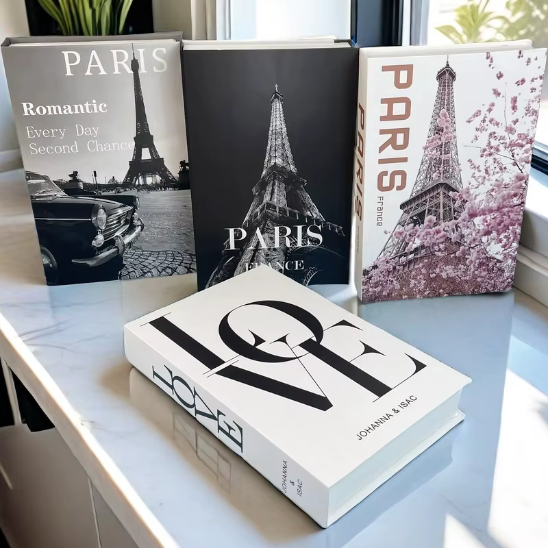 Boîte de rangement de faux livres de luxe ouvrable