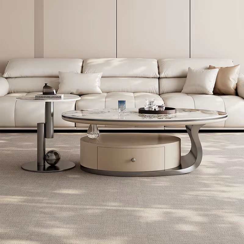 Petite table basse naren acier inoxydable