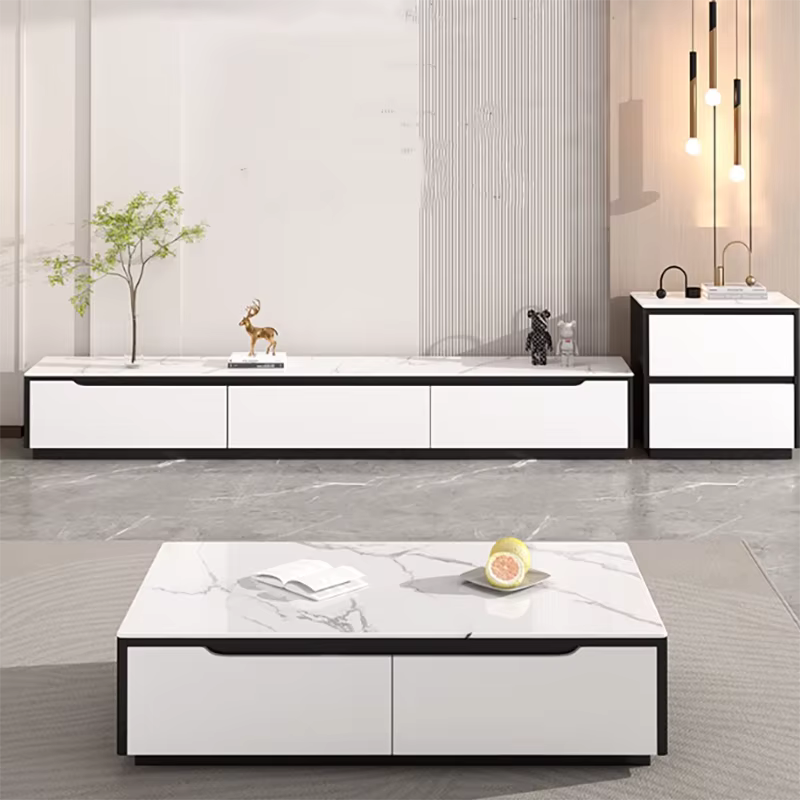 Meubles de télévision de luxe modernes avec tiroirs gain de place supports