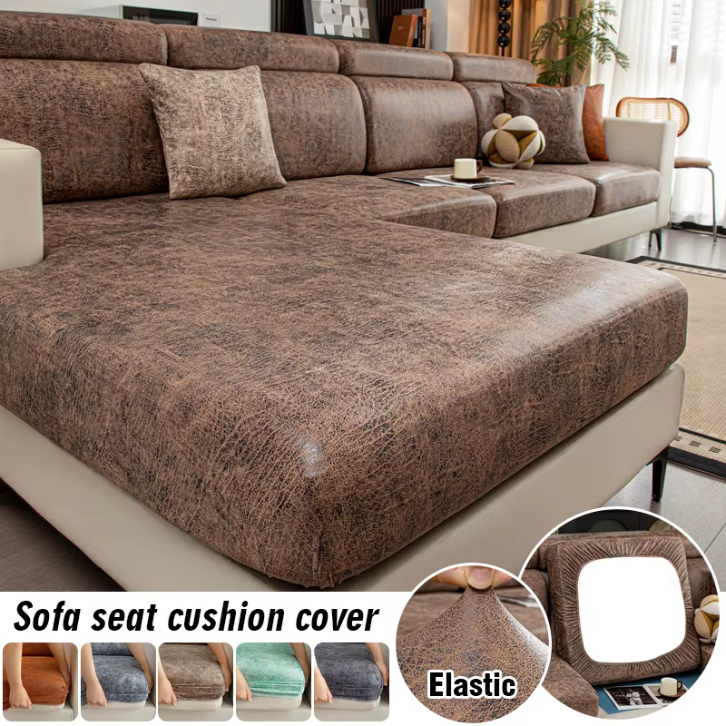 Housses de coussin de canapé aspect cuir
