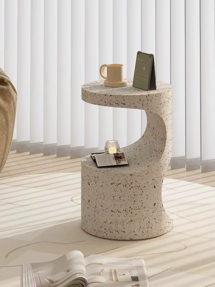 Table basse légère de luxe Simple avec bord en fer forgé
