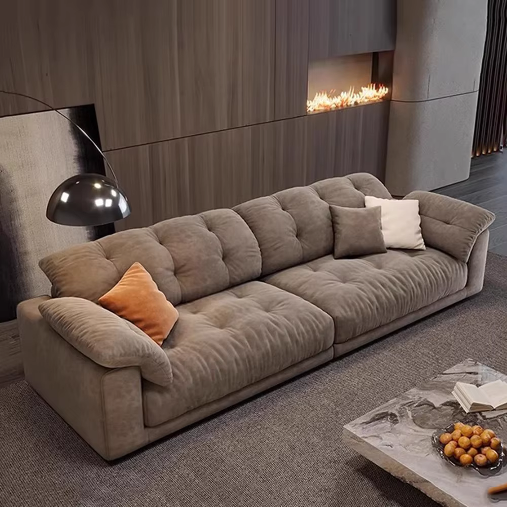 Canapé sectionnel moderne de luxe avec accoudoirs plus longs