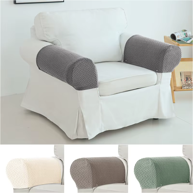 2 pièces/ensemble anti-poussière canapé fauteuil couvre lavable amovible accoudoir chaise housses élastique maison