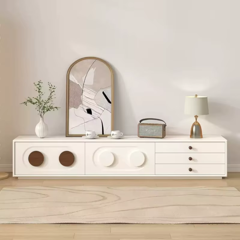 Meuble TV en Bois Massif pour Salon