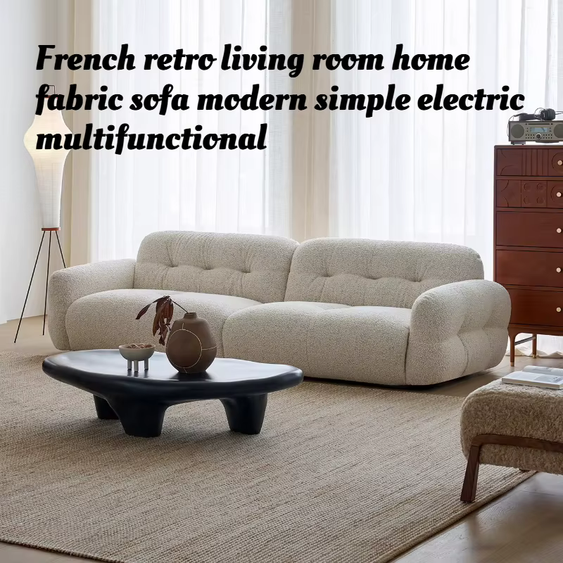 Canapé-lit en tissu de designer vintage français