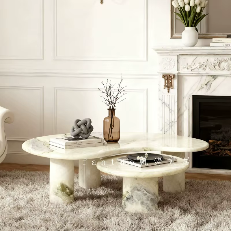 Table basse moderne en marbre nordique