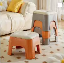 E-CL Chaise Basse Petite Taille Table BLOSet Décontracté Unique Salon Hypothèque Tissu Canapé