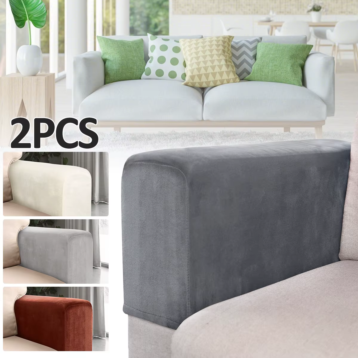 Housse de protection universelle pour accoudoir de canapé
