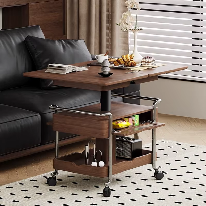 Tables basses multifonctions modernes sur roulettes rangement