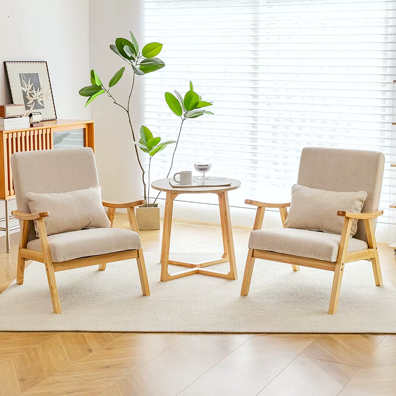 Canapé simple en bois massif