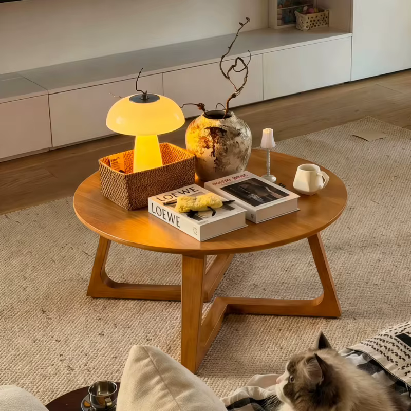 Tables basses minimalistes en bois
