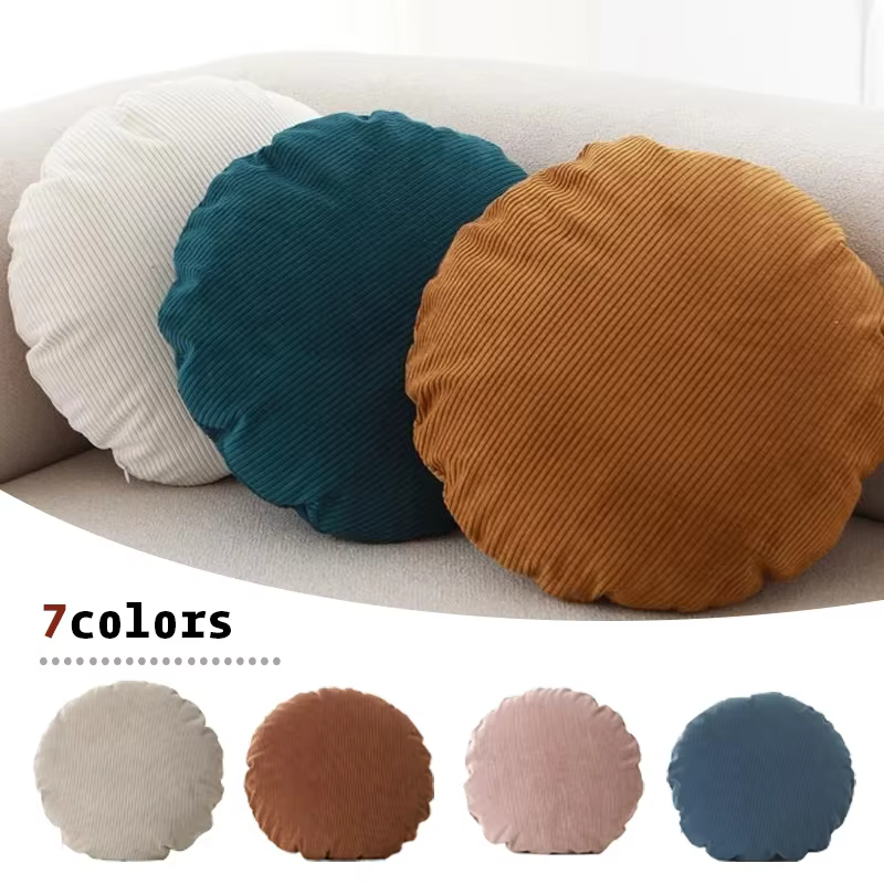 Housse de coussin ronde 45x45 50x50 60x60cm