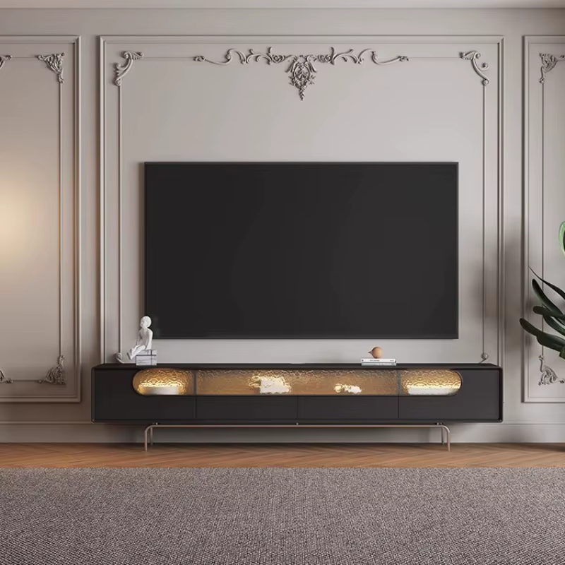 Meuble Tv noir nordique Design sol ornement Vertical