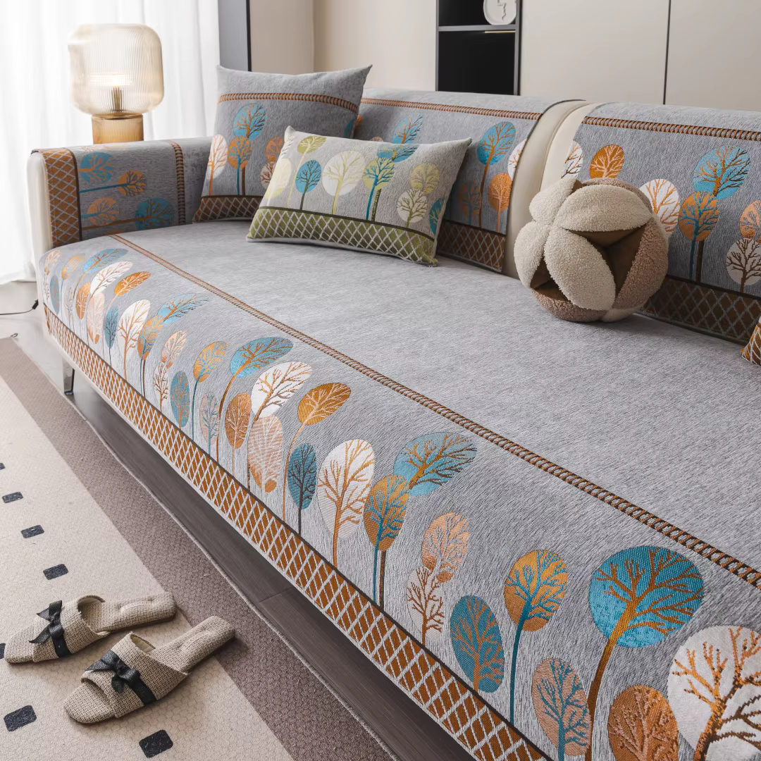 Housse de canapé en Chenille Jacquard
