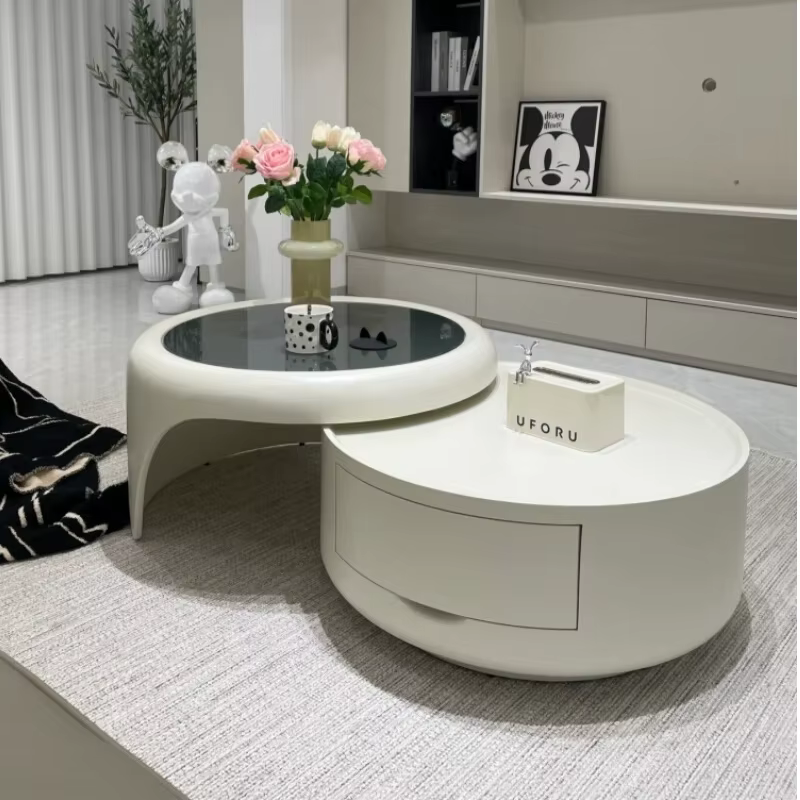 Table basse ronde moderne minimaliste Portable Design de luxe