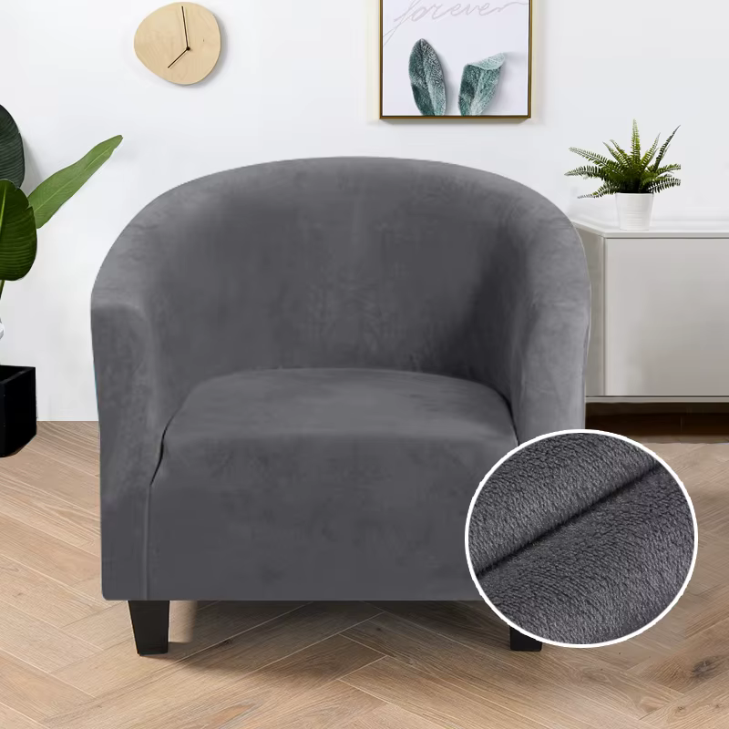 Housse de fauteuil club en velours