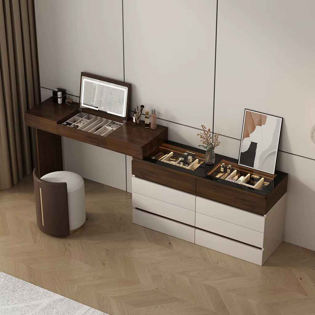 Coiffeuse avec miroir, bureau de maquillage