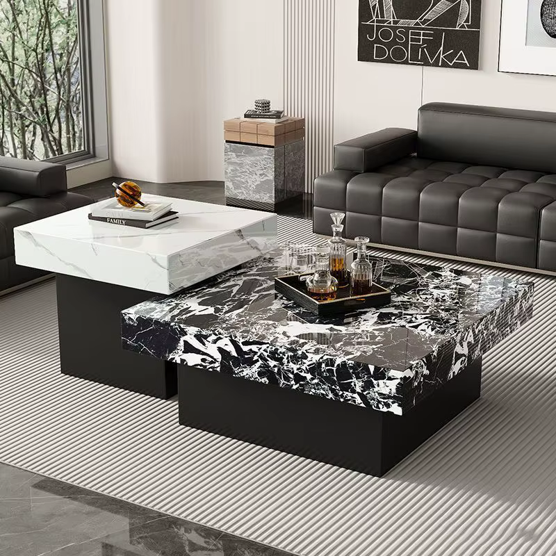Organisateur design Table basse marbre salon