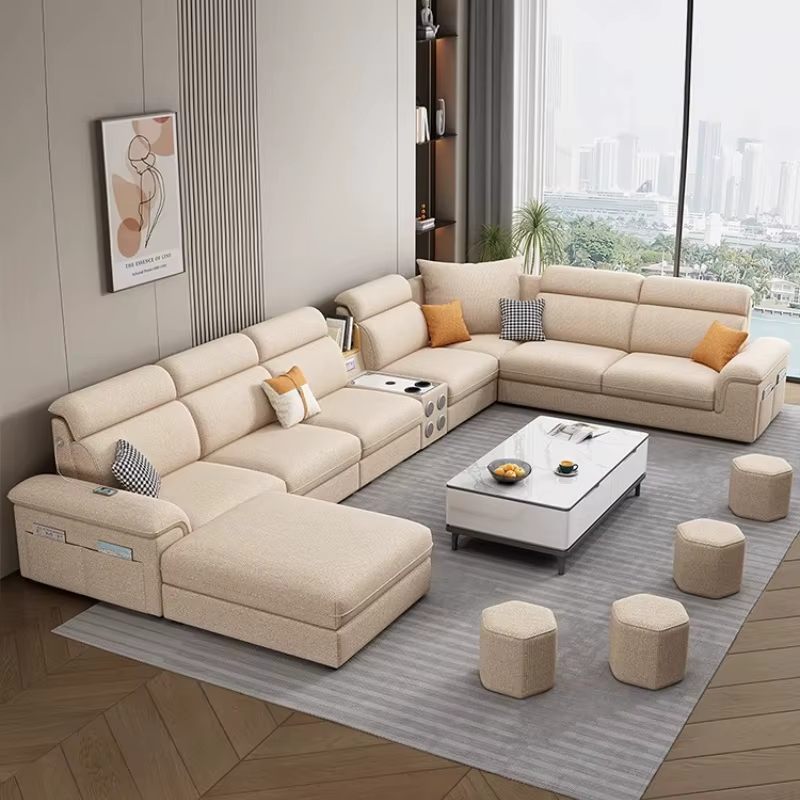 Cadre en bois et cuir canapé fond de jeu canapé-lit modulaire inclinable moderne paresseux Articulos Para El Hogar meubles de maison