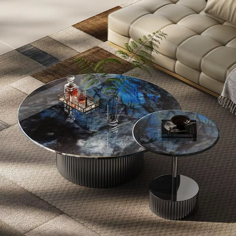 Design italien Table basse sol minimaliste Simple relié