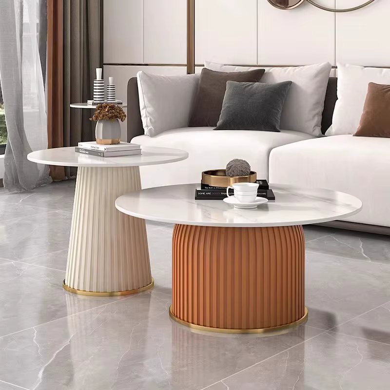 Europe du nord Tables basses Design rond authentique luxe