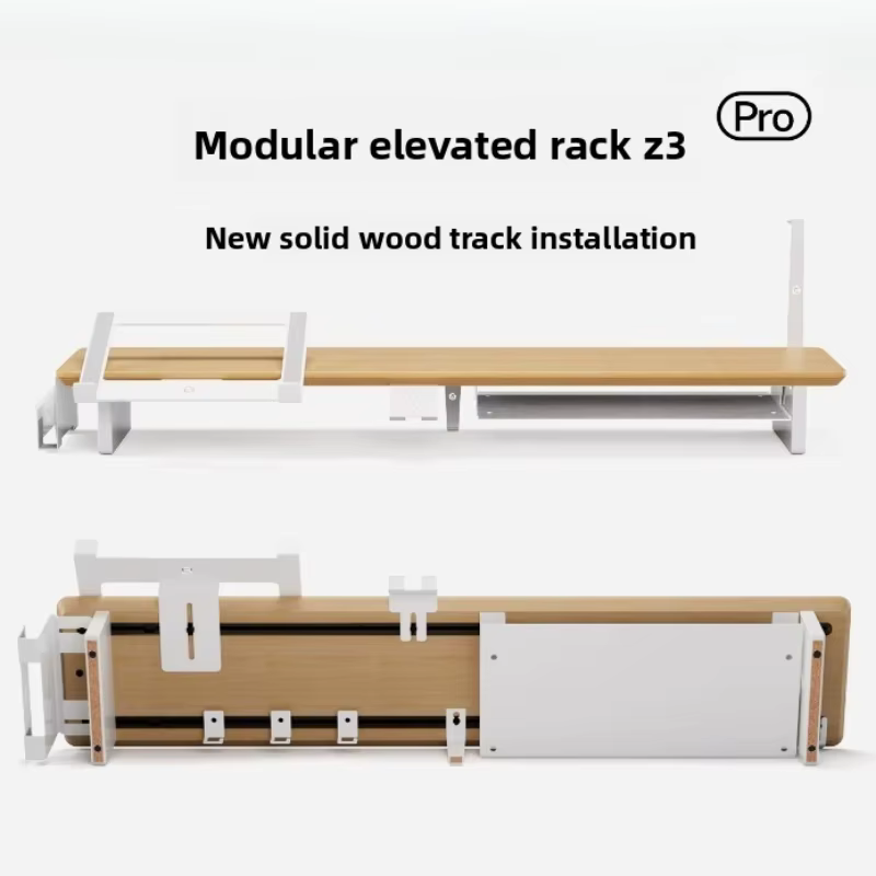 Support d'écran en bois massif moderne
