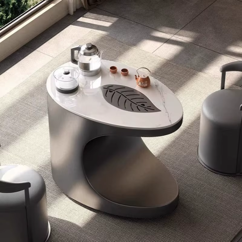 Organisateur nordique Table basse luxe esthétique sol minimaliste