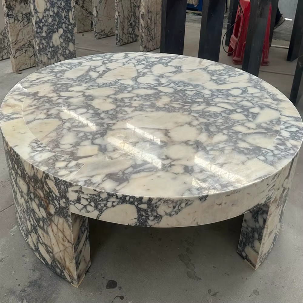 Meubles de maison CALACATTA VIOLA ARNO pierre marbre table basse ronde à vendre
